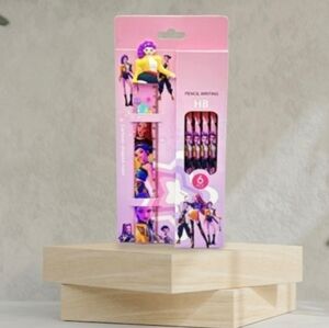Pink Character Pencil Set - 6 HB Pencils